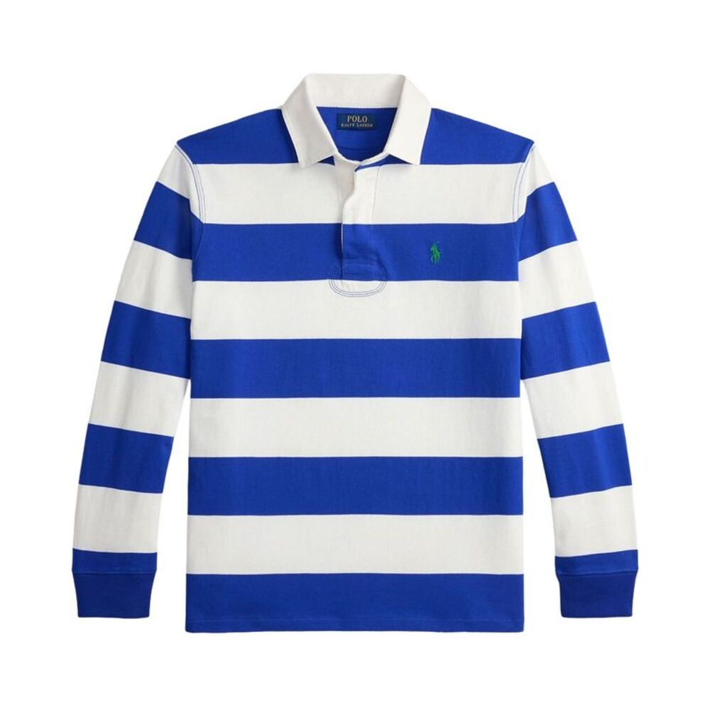 Polo Ralph Lauren Mens Classic Fit The Iconic Rugby Shirt L Pacific Royal/White